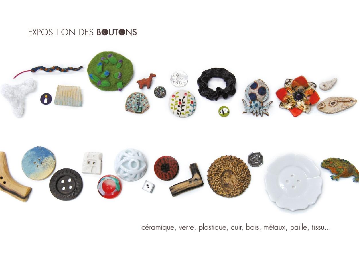 65 artistes français et japonais, EXPOSITION DES BOUTONS, 4 september - 14 september 2014