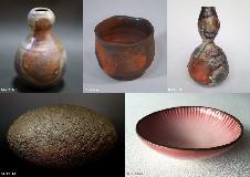 Matono Satoshi,<br />
Shibuta Toshiaki, <br />
Oyama Toukai, <br />
Iguchi Jun, <br />
Kodama Minami, 5 CERAMISTES DE BIZEN<br />Les artistes qui ont créé le four Anagama de Bizen en France