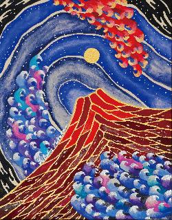Le Mont Fuji, peintures japonaises, Yutaka Murakami